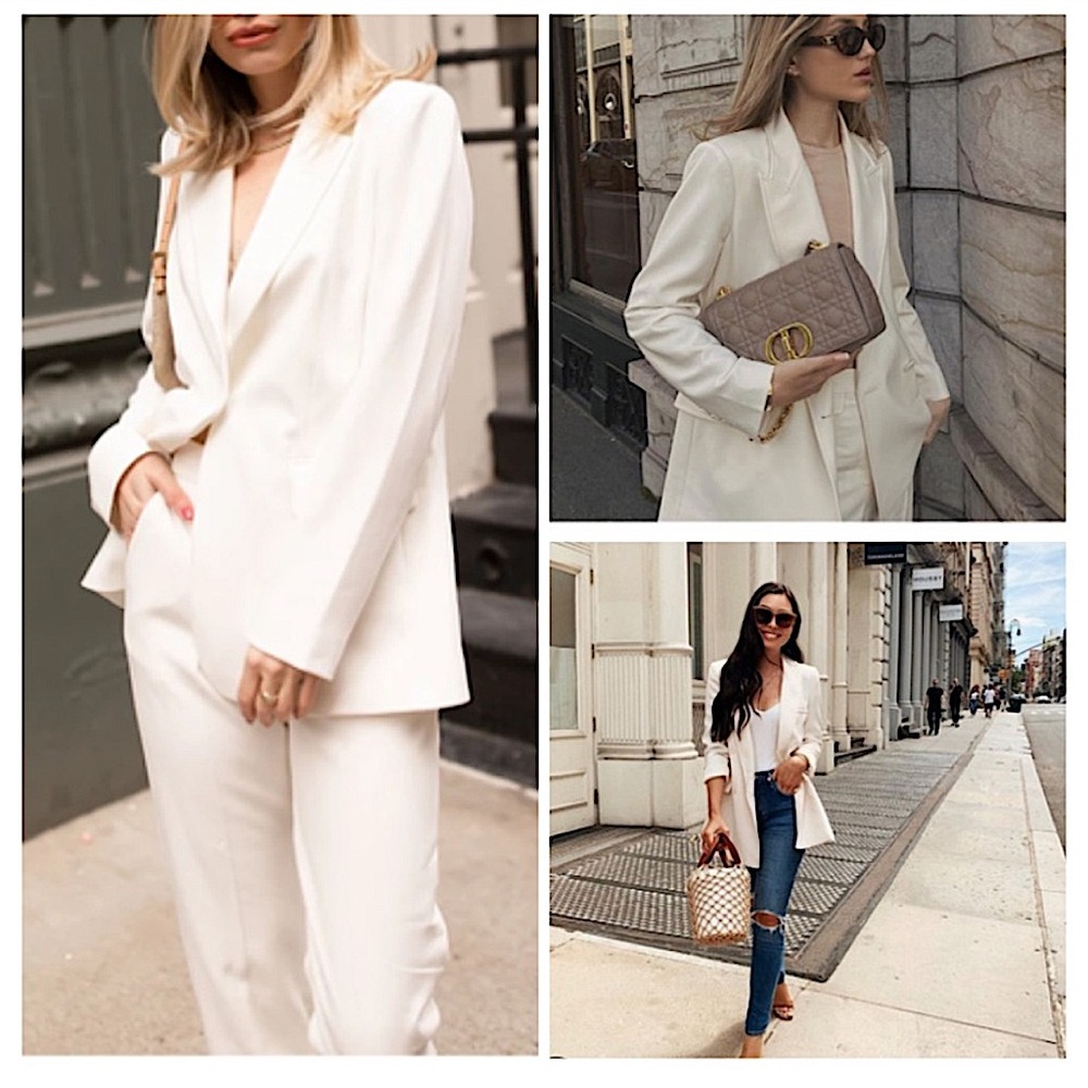 Industry Linen Blazer • Structured Shoulders • Oversized Fit • Sz S